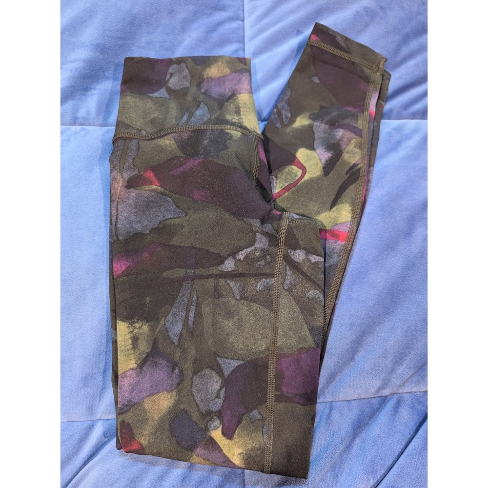 Lulemon Wunder Under Leggings Womens 4 Aura Dark Chrome Multi High Rise